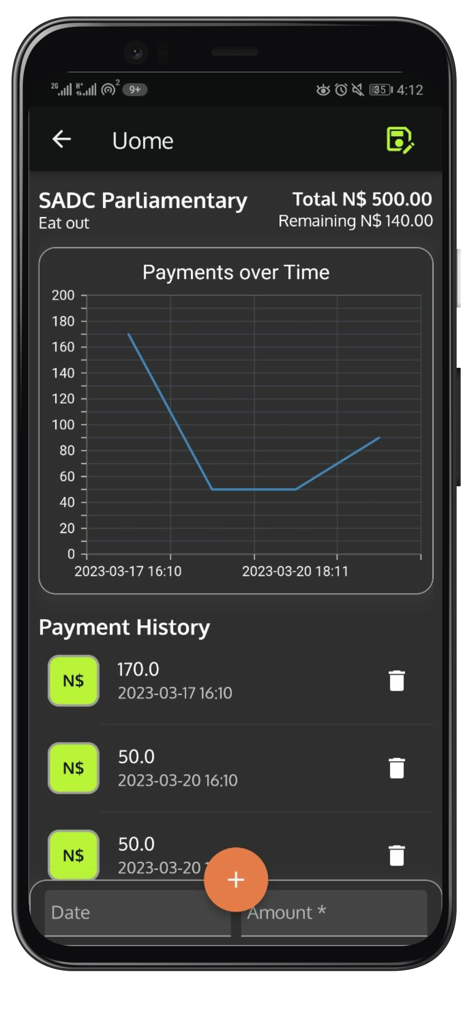 App History Details